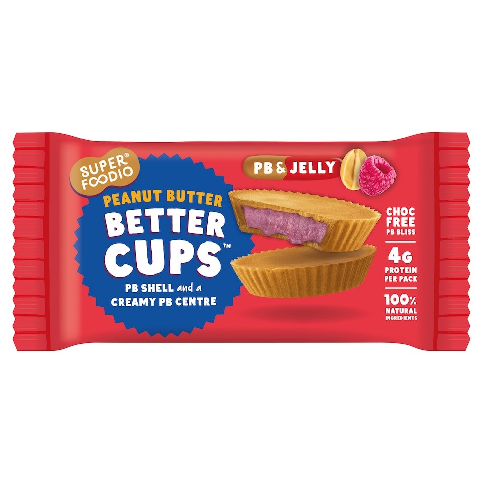 Superfoodio Peanut Butter & Jelly Better Cups 2 Pack 30g