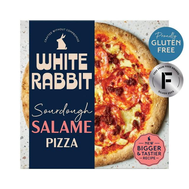 White Rabbit Gluten Free Sourdough Salami Pizza 410g