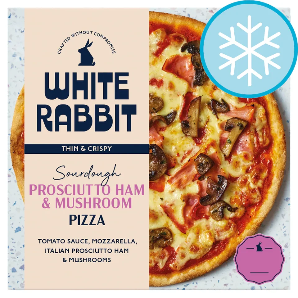 White Rabbit Prosciutto Ham & Mushroom Sourdough Gluten Free Pizza 332g