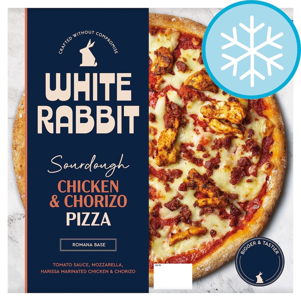 White Rabbit Chicken & Chorizo Gluten Free Sourdough Romana Pizza 380g