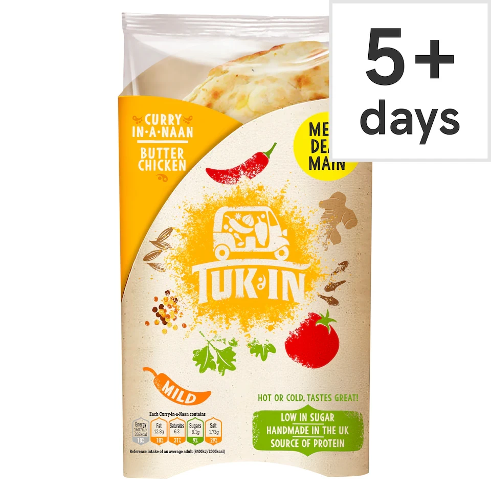 Tuk in Foods Butter Chicken Curry in a naan 180g