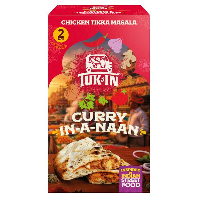Tuk In 2 x 180g Chicken Tikka Masala Curry in a Naan