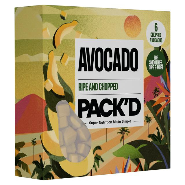PACK'D Ripe & Chopped Avocado 300g (Serves 6)
