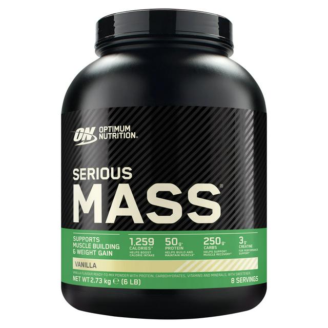 Optimum Nutrition Serious Mass Protein Powder Vanilla Flavour 8 servings 2.73kg