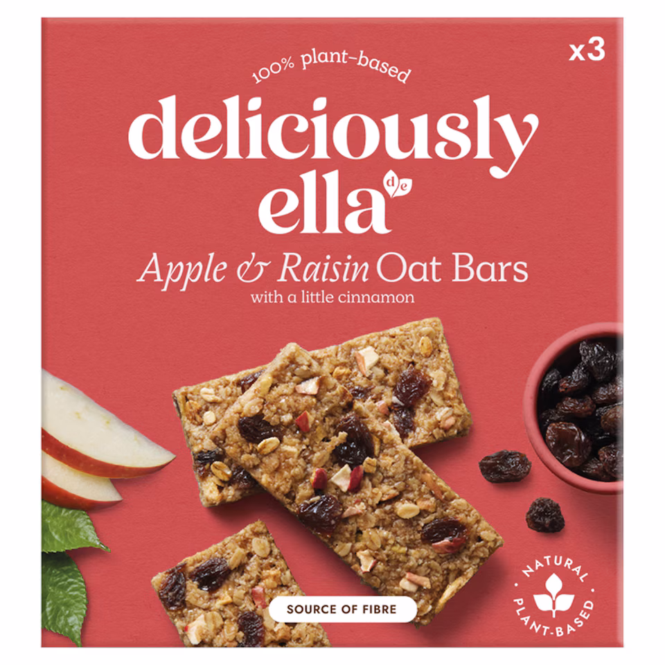 Deliciously Ella Oat Bars - Apple, Raisin & Cinnamon 3 Pack 50g