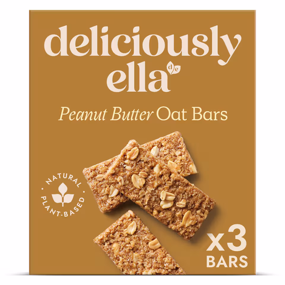 Deliciously Ella Baked Flapjack Oat Bars - Peanut Butter 3 Pack 50g