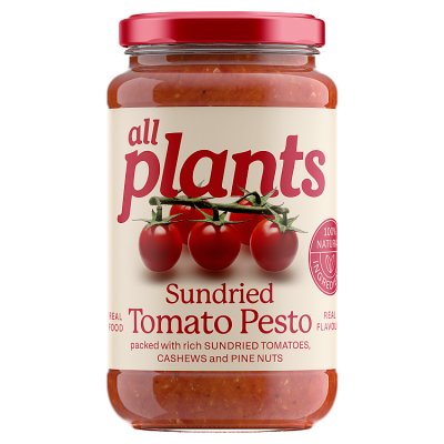All Plants By Deliciously Ella Mediterranean Sundried Red Tomato Vegan Pesto