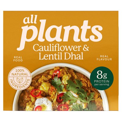 Plants By Deliciously Ella Frozen Warming Cauliflower & Lentil Dhal for 1