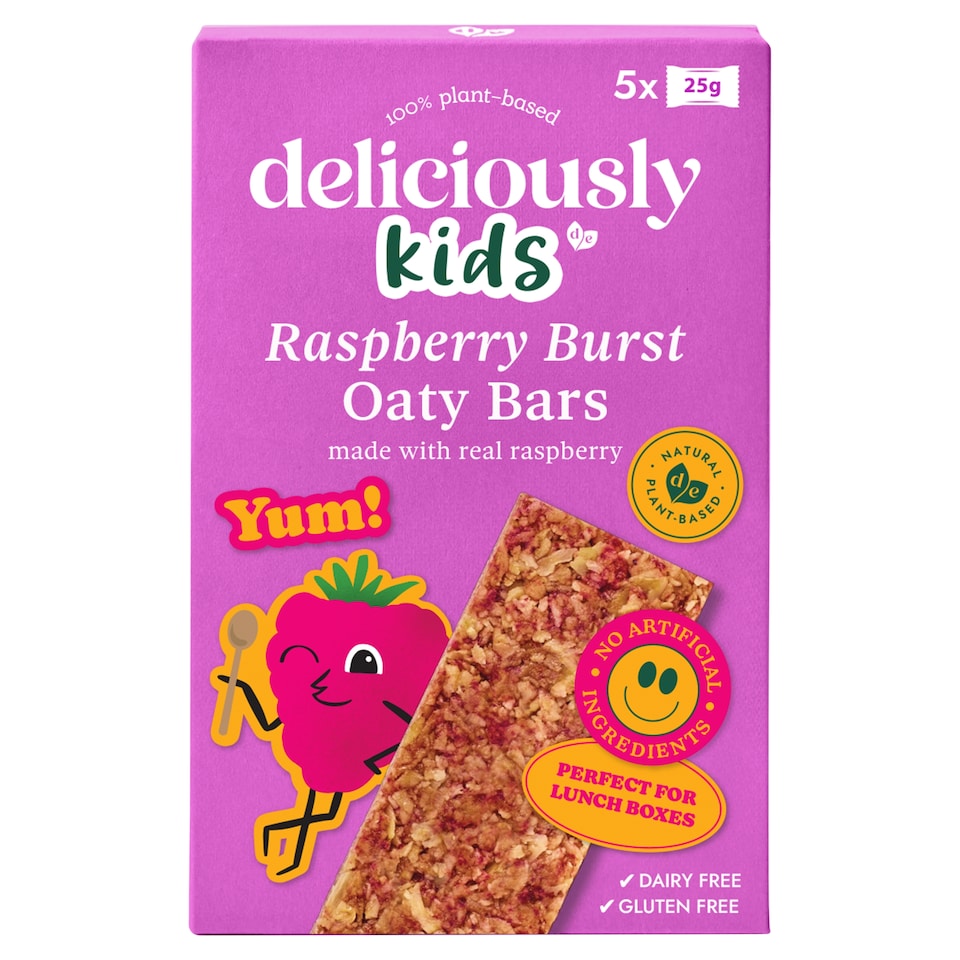 Deliciously Kids Raspberry Burst Oaty Bars 5 x 25g