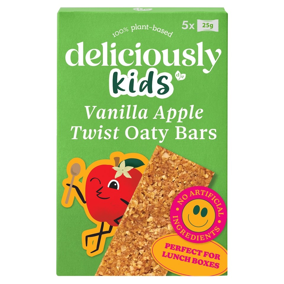Deliciously Kids Vanilla Apple Twist Oaty Bars 5 x 25g
