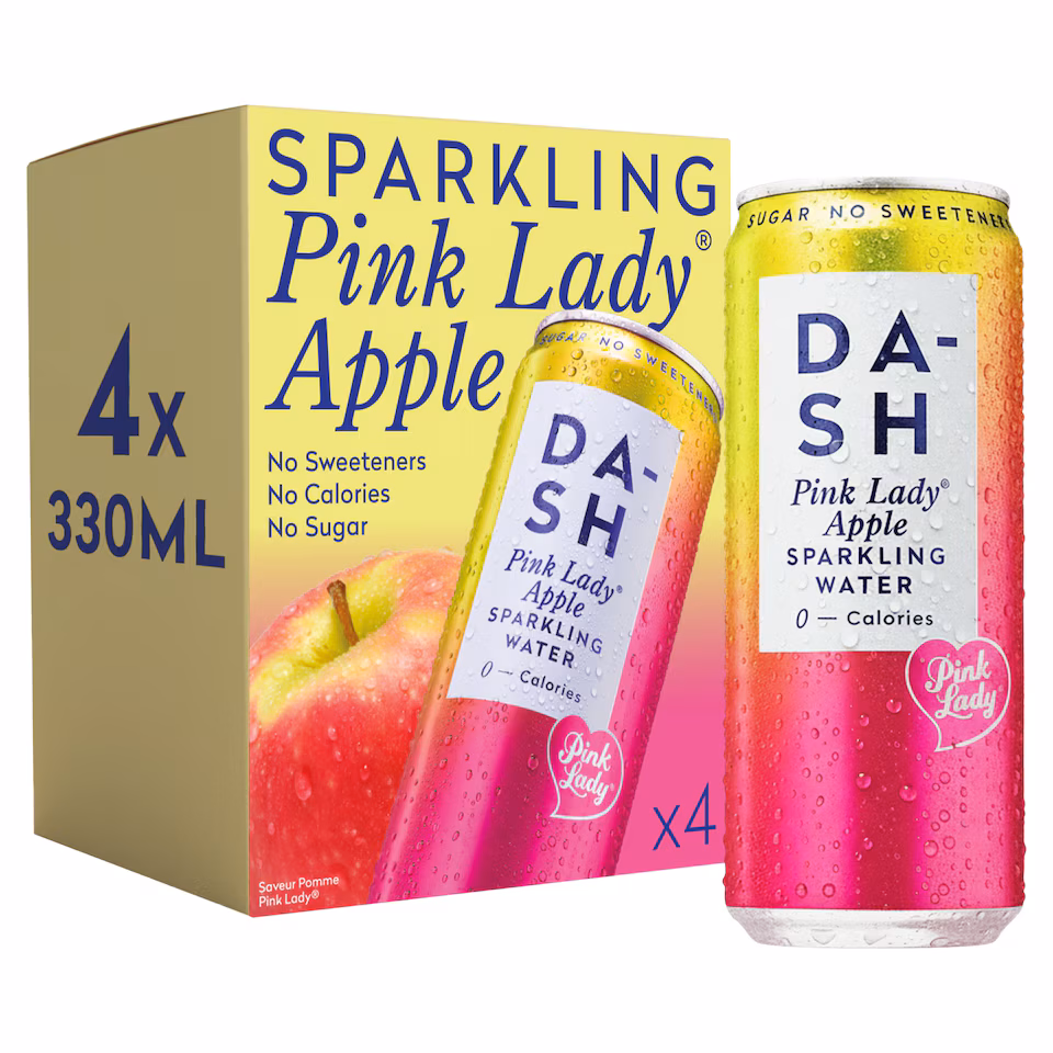 Dash Pink Lady Apple Sparkling Water 4 x 330ml