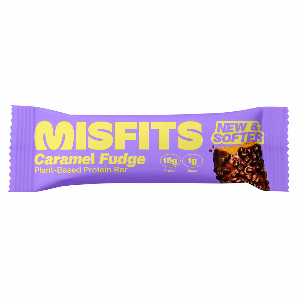 Misfits Plant-Based Protein Bar - Caramel Fudge 50g