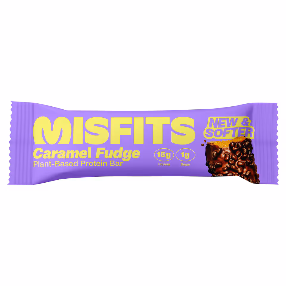 Misfits Plant-Based Protein Bar - Caramel Fudge 50g