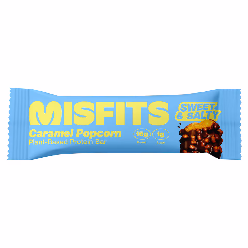 Misfits Plant-Based Sweet & Salty Caramel Popcorn Protein Bar 50g