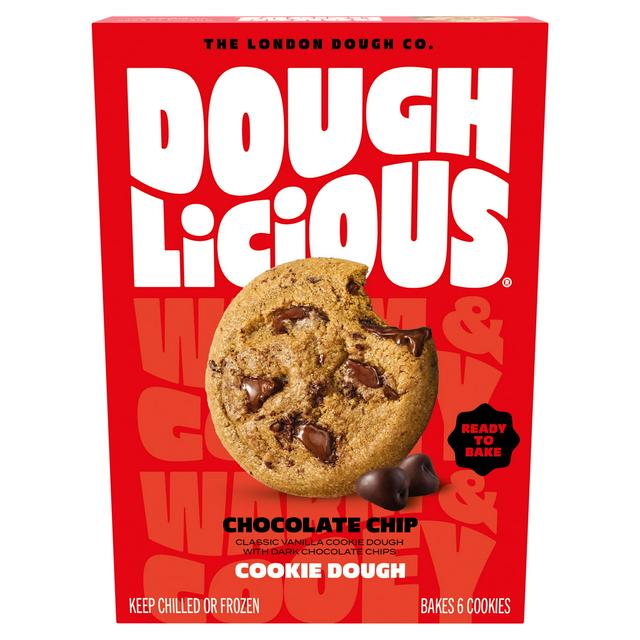 Doughlicious Chocolate Chip Ready to Bake Cookie Dough 6 x 34g