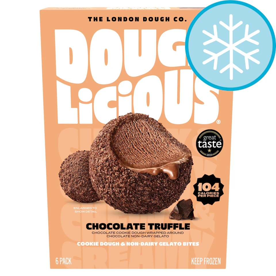 Doughlicious Chocolate Truffle Cookie Dough & Gelato Bites 6 x 34g