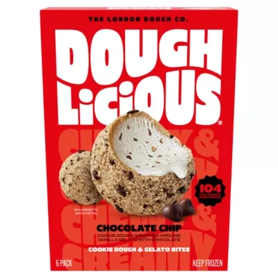 Doughlicious Chocolate Chip Cookie Dough & Gelato Bites 192g (6 x 32g)