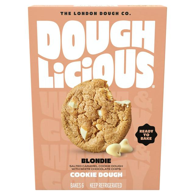 Doughlicious Blondie Salted Caramel & White Chocolate Ready to Bake Cookie Dough 6 x 34g
