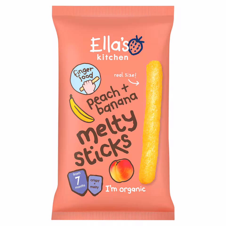 Ella's Kitchen Organic Peach & Banana Melty Sticks 16G
