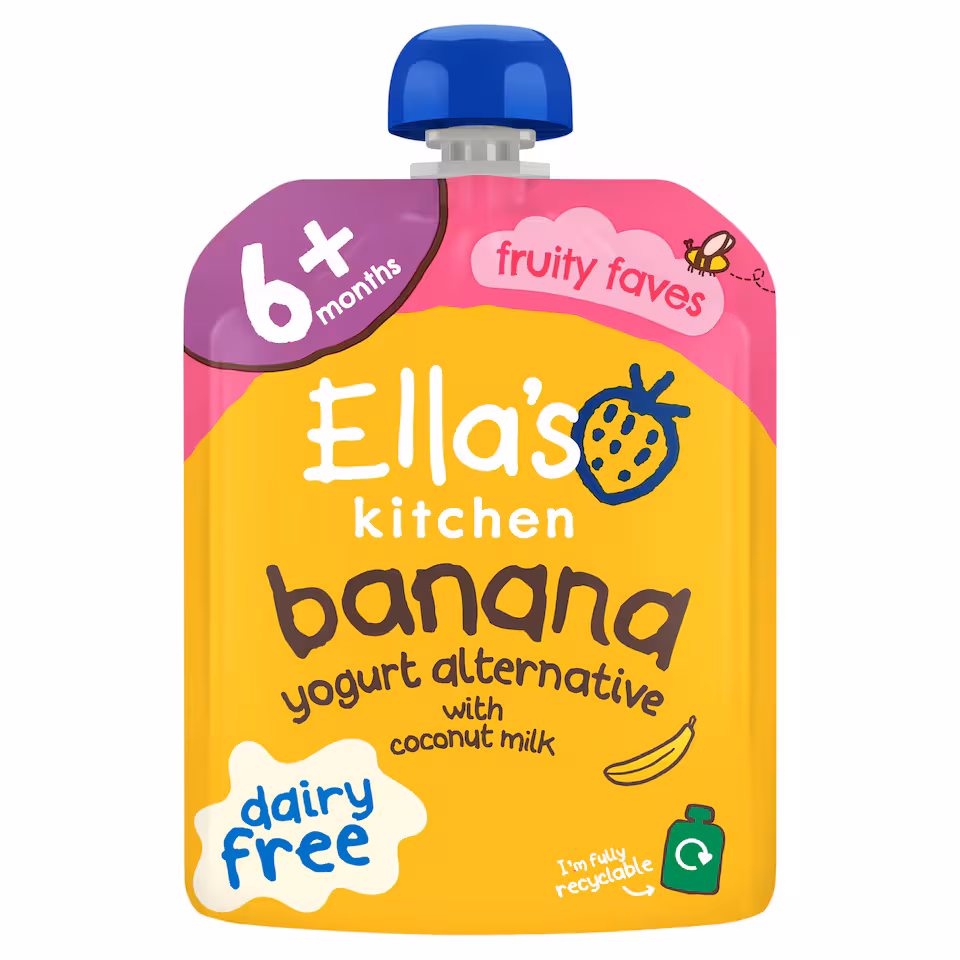 Ella's Kitchen Dairy Free Coconut Milk Banana & Apple Yogurt 6+Mth 90G