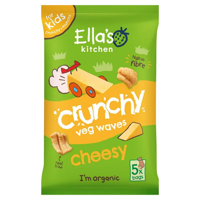 Ella's Kitchen Organic Crunchy Cheesy Pea Crisps Kids Snack Multipack 3+ Years 5x10g