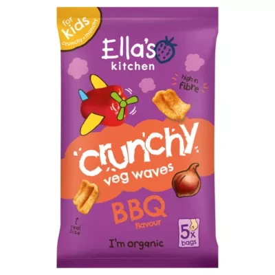 Ella's Kitchen Organic Crunchy BBQ Pea Crisps Kids Snack Multipack 3+ Years 5 x 10g