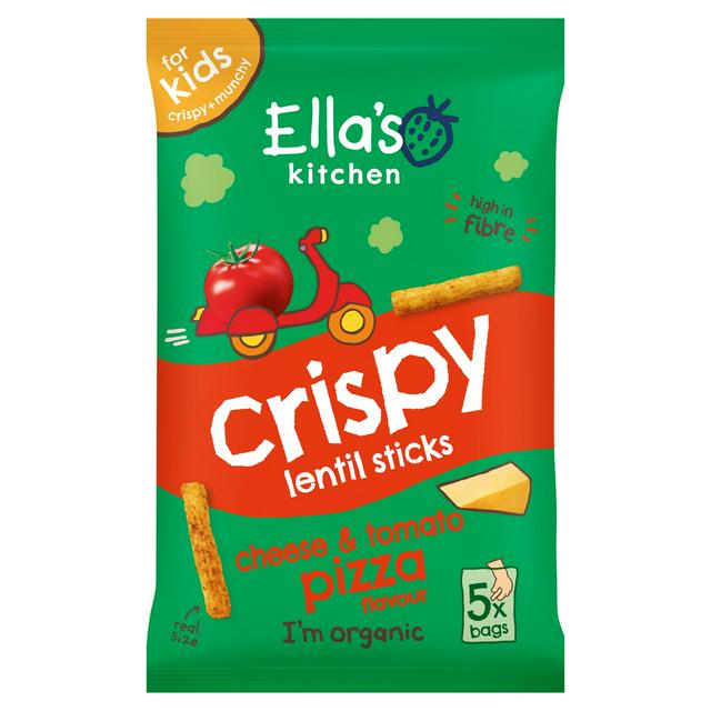 Ella's Kitchen Organic Crispy Pizza Lentil Crisps Kids Snack Multipack 3+ Years 5x10g