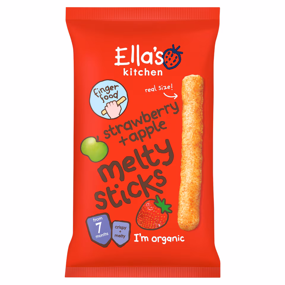 Ella's Kitchen Organic Melty Sticks Strawberry & Apple 7m+ 16g