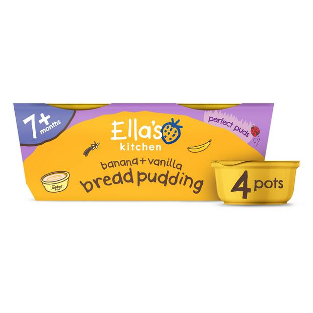 Ella's Kitchen Banana + Vanilla Bread Pudding 7 Months+ 4x80g
