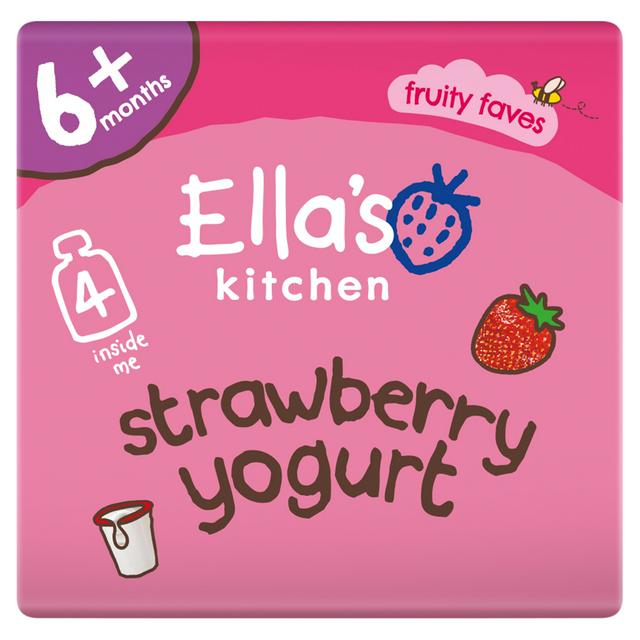 Ella's Kitchen Strawberry Yogurt 6+ Months 4 x 90g