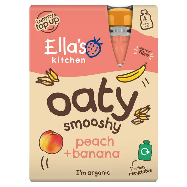 Ella's Kitchen Peach & Banana Oaty Smooshy 4 x 90g