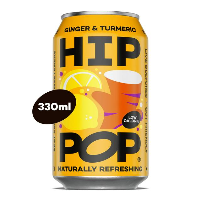 Hip Pop 330ml Ginger & Turmeric Soda Can