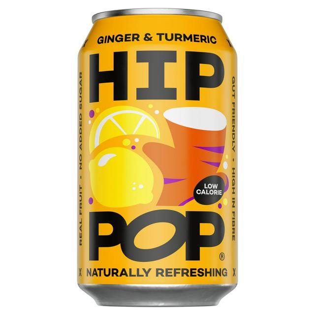 Hip Pop 330ml Ginger & Turmeric Soda Can