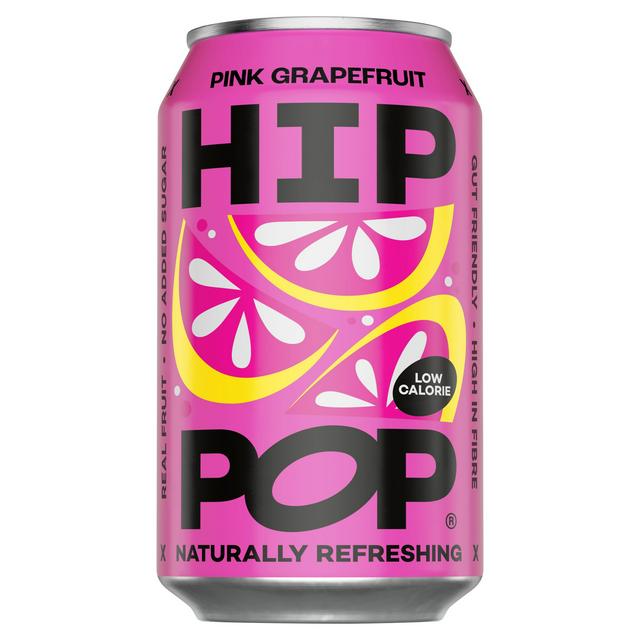 Hip Pop 330ml Pink Grapefruit Soda Can