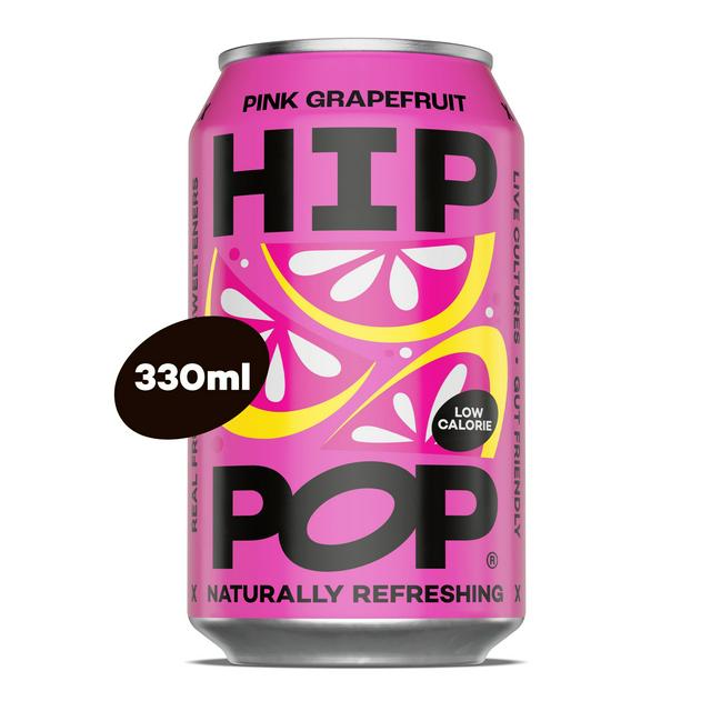 Hip Pop 330ml Pink Grapefruit Soda Can