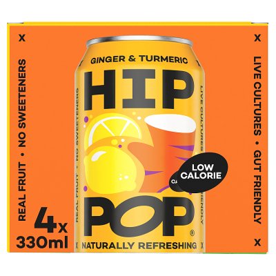 Hip Pop Sparkling Ginger & Turmeric Drink Cans