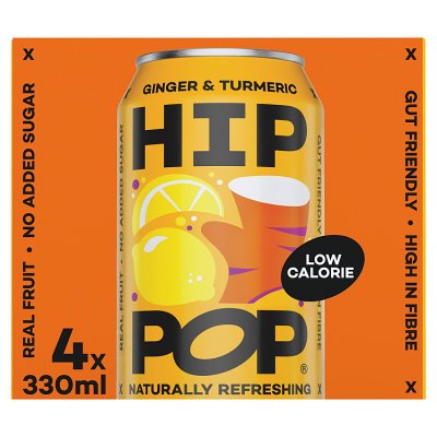 Hip Pop Sparkling Ginger & Turmeric Drink Cans