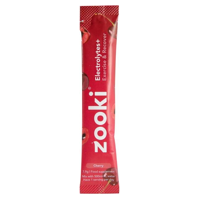 Zooki Electrolytes + Exercise & Recover Food Supplement Cherry 7.35g