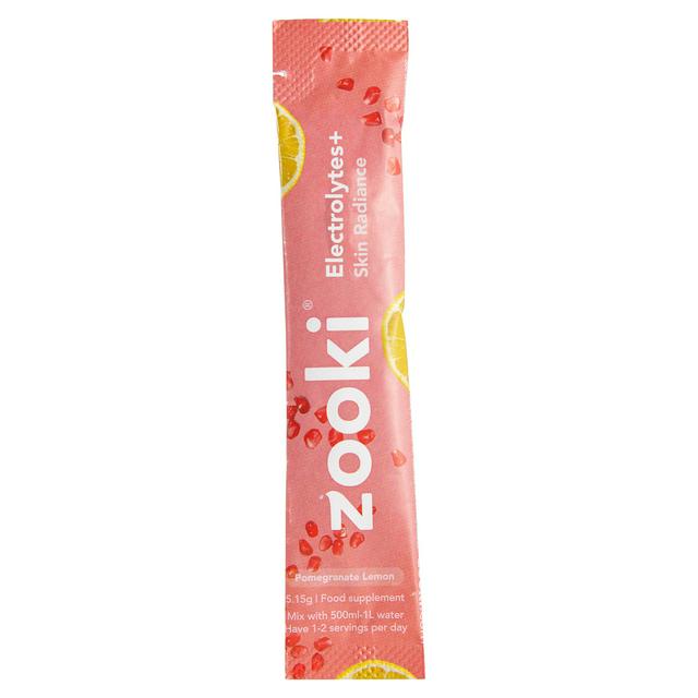 Zooki Electrolytes + Skin Radiance Food Supplement Pomegranate Lemon 5.1g