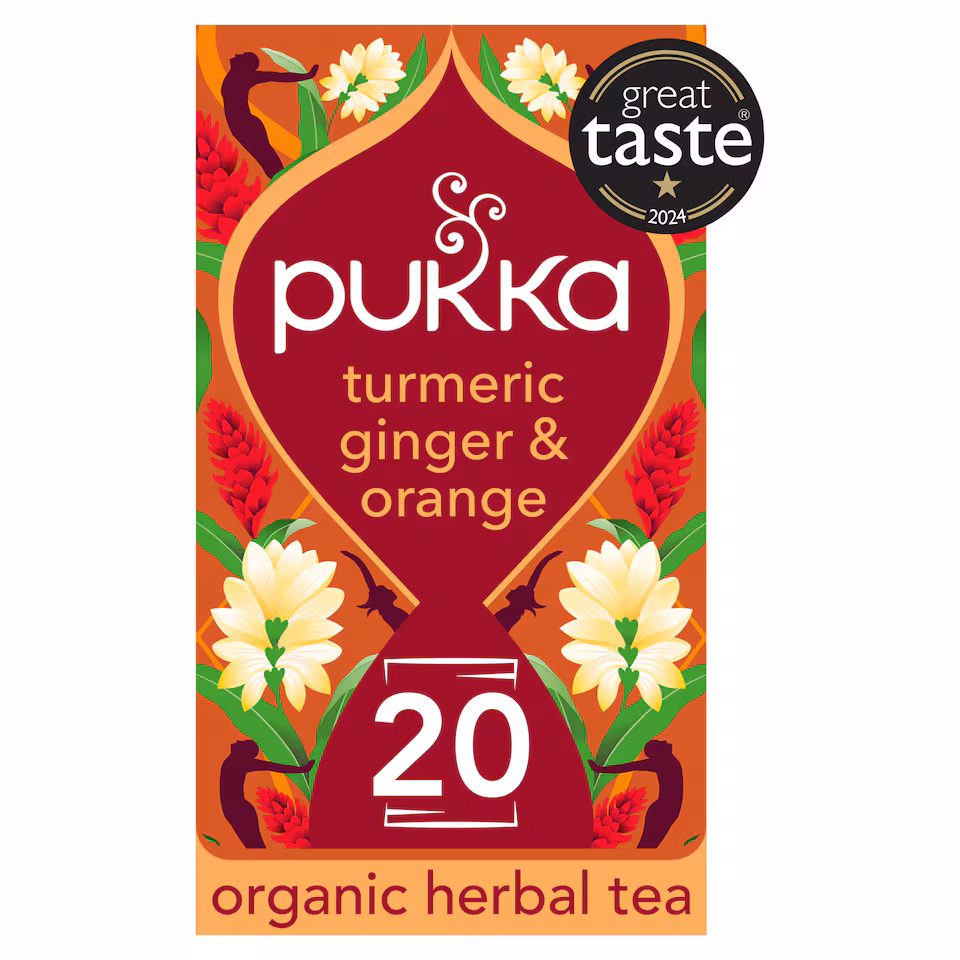 Pukka Organic Turmeric, Ginger & Orange Tea 20 Herbal Tea Bags 36g