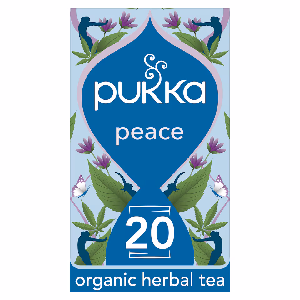 Pukka Organic Peace Herbal Tea With Chamomile 20 Herbal Tea Bags 30g