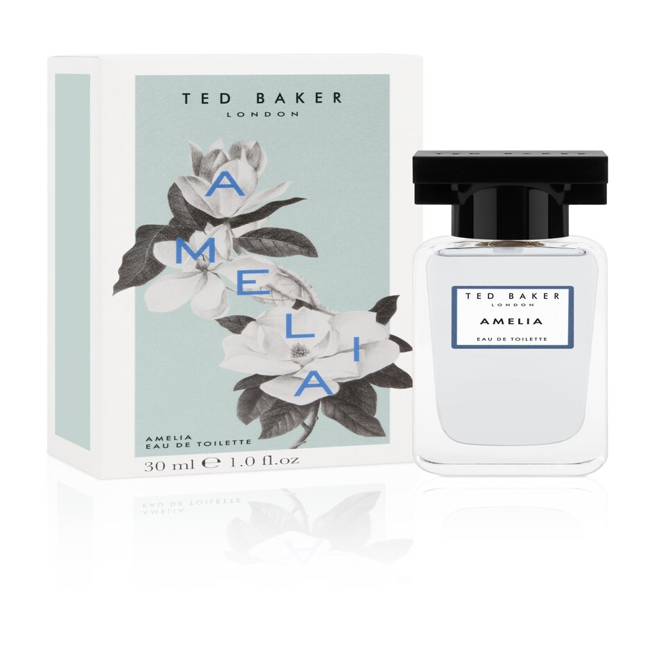 DECON -  Ted Baker Floret Amelia EDT, rhubarb and magnolia top notes with tonka and maple base notes, glass bottle, Amelia fragrance, 30ml | Black | Multi