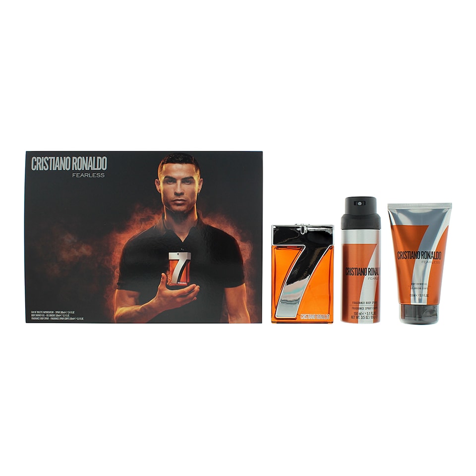 Cristiano Ronaldo Cr7 Fearless Eau de Toilette 100ml, Shower Gel + Body Spray