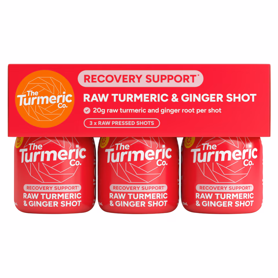 The Turmeric Co Raw Turmeric & Ginger 60ml x 3 pack
