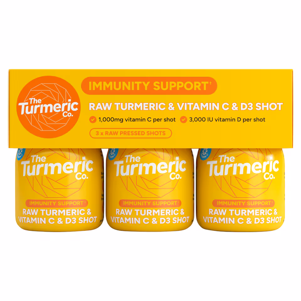The Turmeric Co Raw Turmeric Vitamin C&D3 60ml 3 x multipack