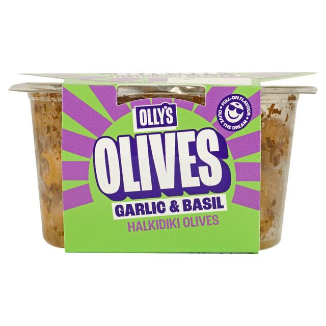 Olly's 200g Garlic & Basil Halkidiki Olives