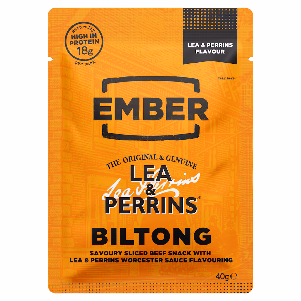 Ember Lea & Perrins Beef Biltong 40g