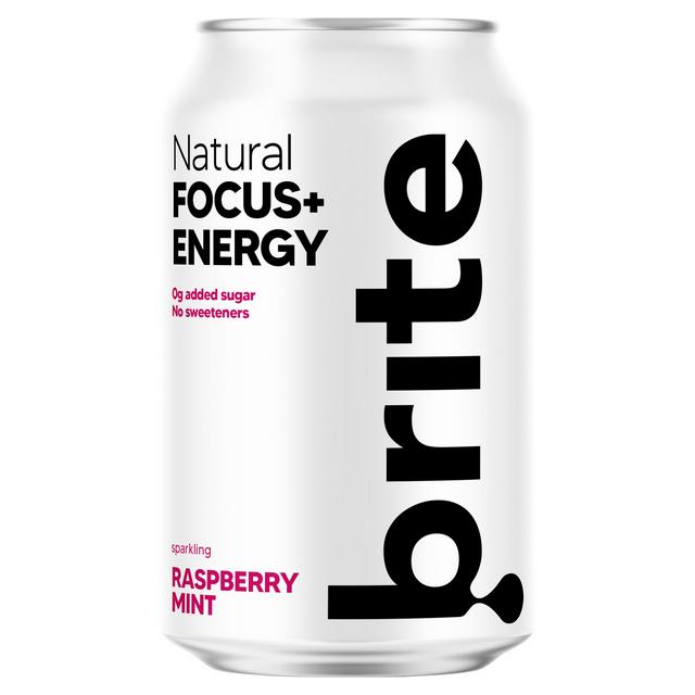 Brite Natural Focus + Energy Sparkling Raspberry Mint 330ml