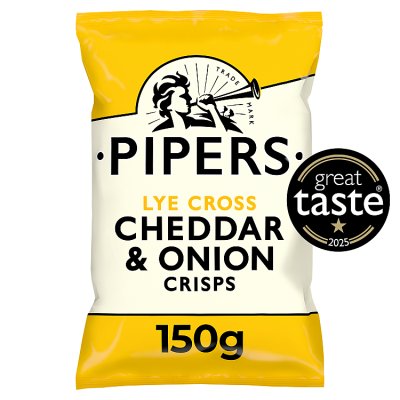 Pipers Lye Cross Cheddar & Onion Sharing Crisps