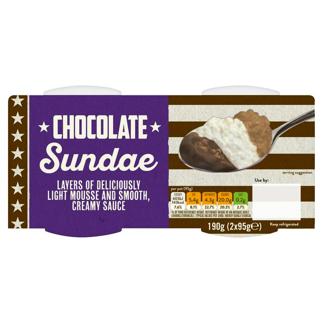 Andros Chocolate Sundae 2 x 95g